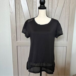 NWOT- Champion Black Mesh Accent Women's Tee